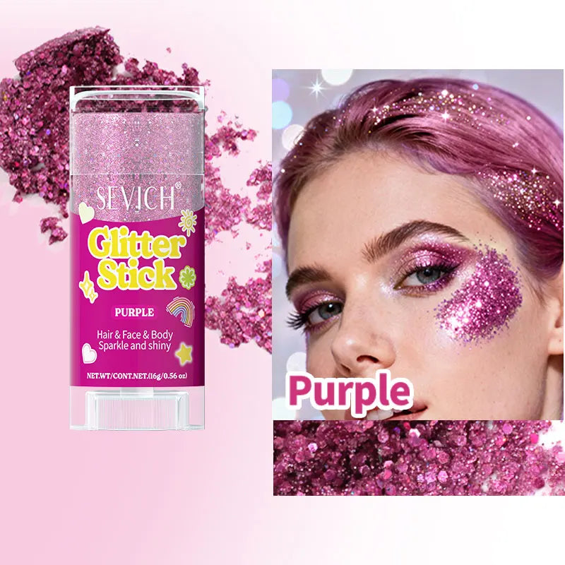 Fairy Dust Sparkling Sequins Glitter Bar Makeup Face Body Glitter Gel Hair Glitter Spray Christmas Paillette for Child Girl