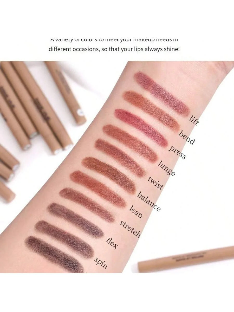 Velvet lipliner waterproof non stick lip pencil, waterproof and durable outline of plump lip mud