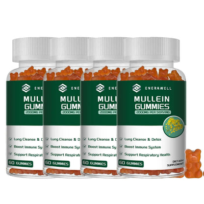 Mullein Gummies 2000mg - Supports Clear Lungs & Respiratory Health, Natural Detoxification, Enhanced Immune Function