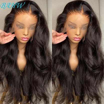 Brazilian Hair 180% Density 8-30 Inch 13x4 HD Transparent Body Wave Lace Wig Human Hair Wigs 4x4 Lace Closure Wig Natural Color