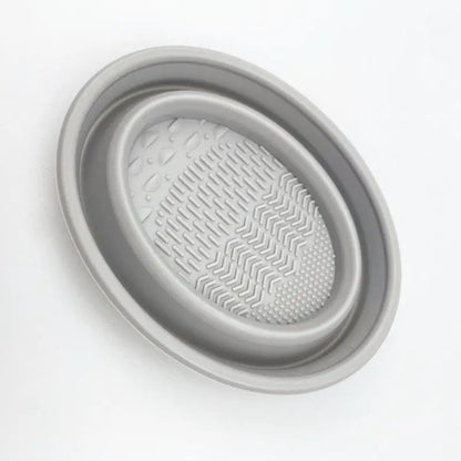 wSoft Silicone Makeup Brush Cleaner Folding Powder Puff Cleaning Bowl Eyeshadow Brushes Wash Clean Mat Beauty Tools Scrubber Box