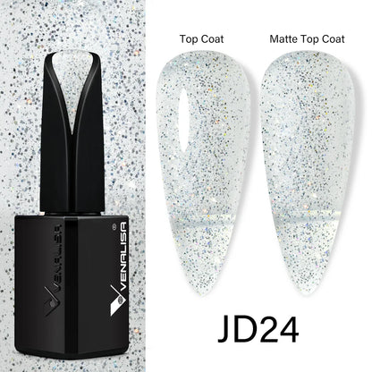 Venalisa15ML Silky Matte TPO FREE Topcoat No Cleaning Nail Lacquer Full Coverage Long Lasting Gorgeous Color Nail Varnish