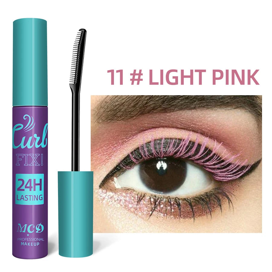 Colorful Slender Mascara Waterproof Fast Drying Curling Eyelashes Multicolor Lashes Makeup  Long Lasting Blue Green  Cosmetic