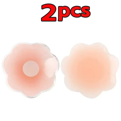 2/6/12PCS Invisible Self Adhesive Chest Paste Reusable Sticker Breast Petal Bra Pad Silicone Petal Nipple Cover
