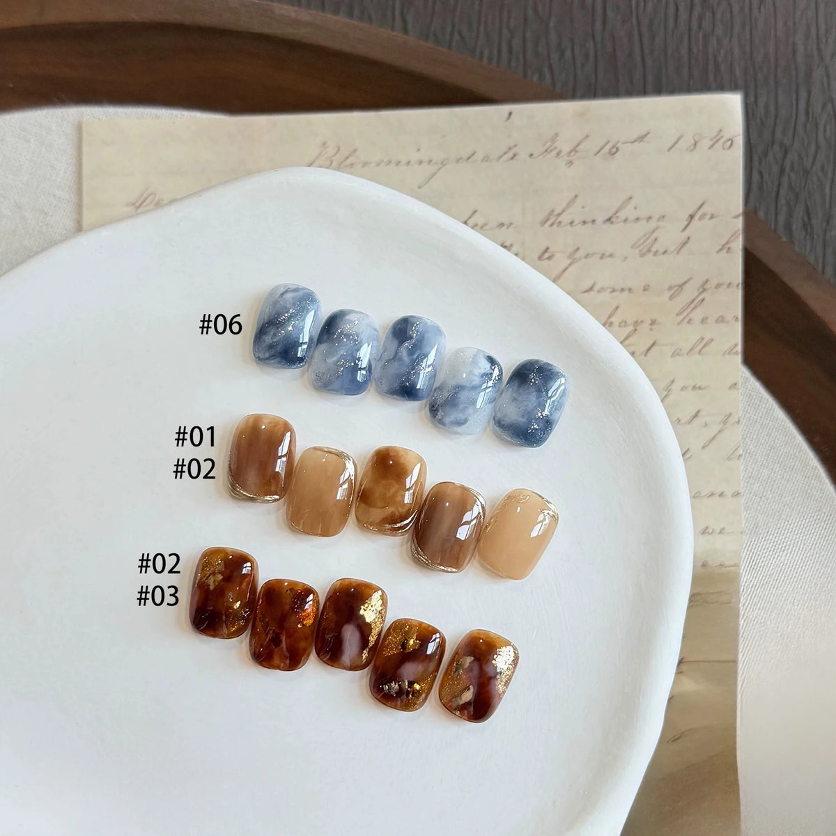10ML 1-9pcs Hot Selling Water Blurred Clear Brown Nails Jelly Nail Polish Whitening Leopard Nails Black Green Nails