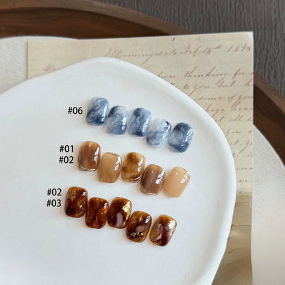 10ML 1-9pcs Hot Selling Water Blurred Clear Brown Nails Jelly Nail Polish Whitening Leopard Nails Black Green Nails