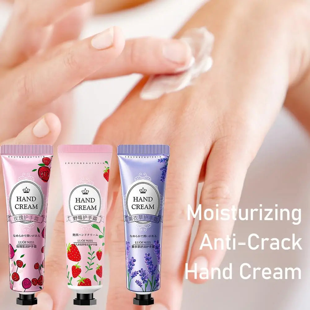 Plant Fruit Hand Cream 30g Natural Fragrance Moisturizing Hand Lotion for Dry Cracked Hands, Deep Repair Smooth Hand Care Cream