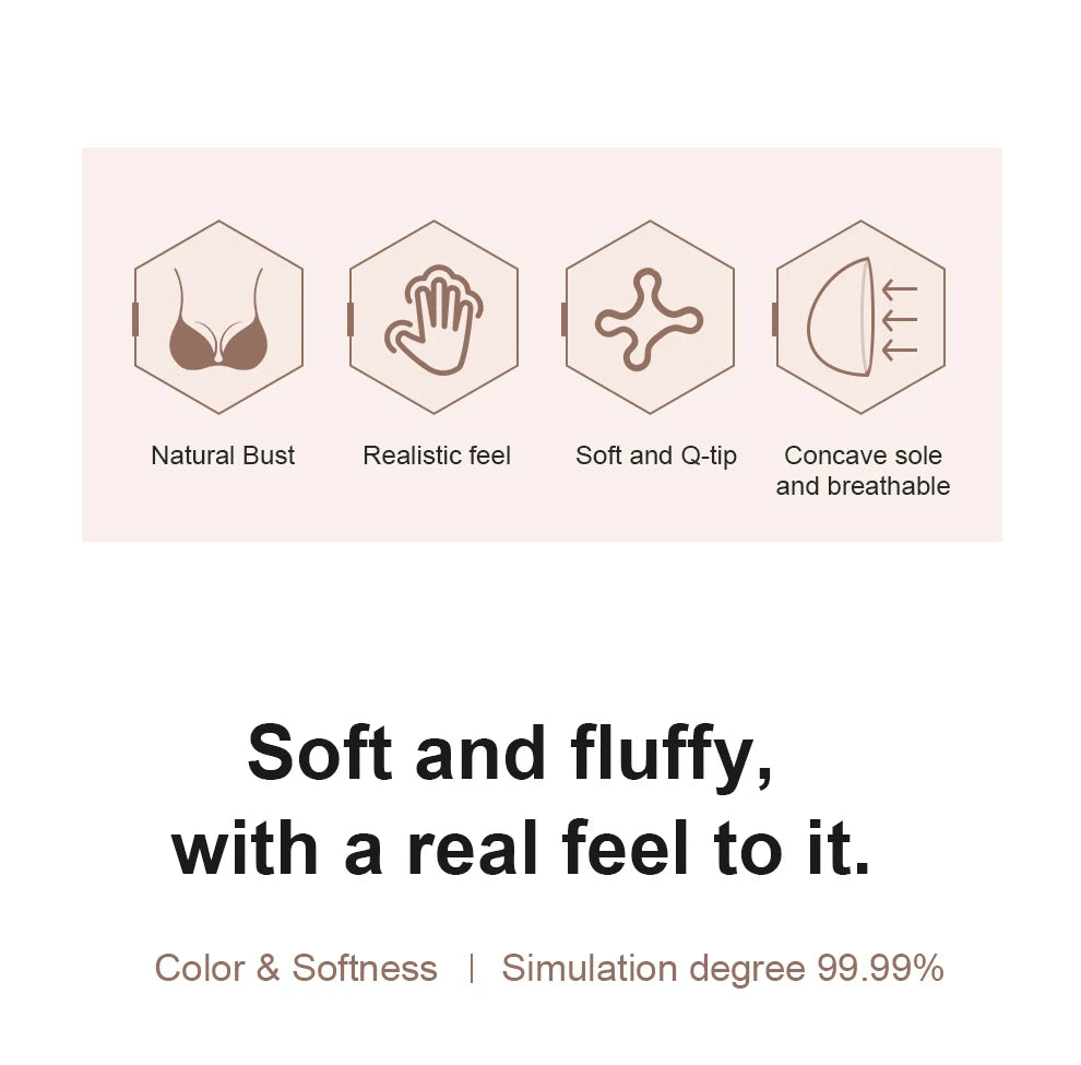 Silicone Fake Boobs Non Nipple Concave Bottom Breast Form Prosthesis Chest Increase  Female Anchor Breast Augmentation