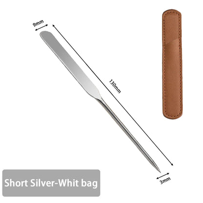 Stainless Steel Makeup Foundation Spatula Mixing Stick Powder Base Cream Mixing Tools Cosmetic Nail Gel Stirring Toner Plate Kit