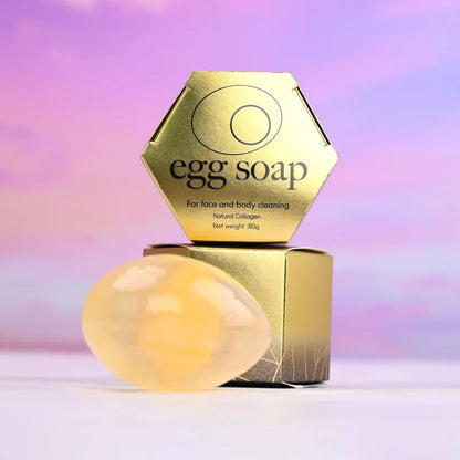 80g Collagen Egg Soap For Deep Cleansing Moisturizing Oil Contro Cleansing Bathing Essential Oil Soap