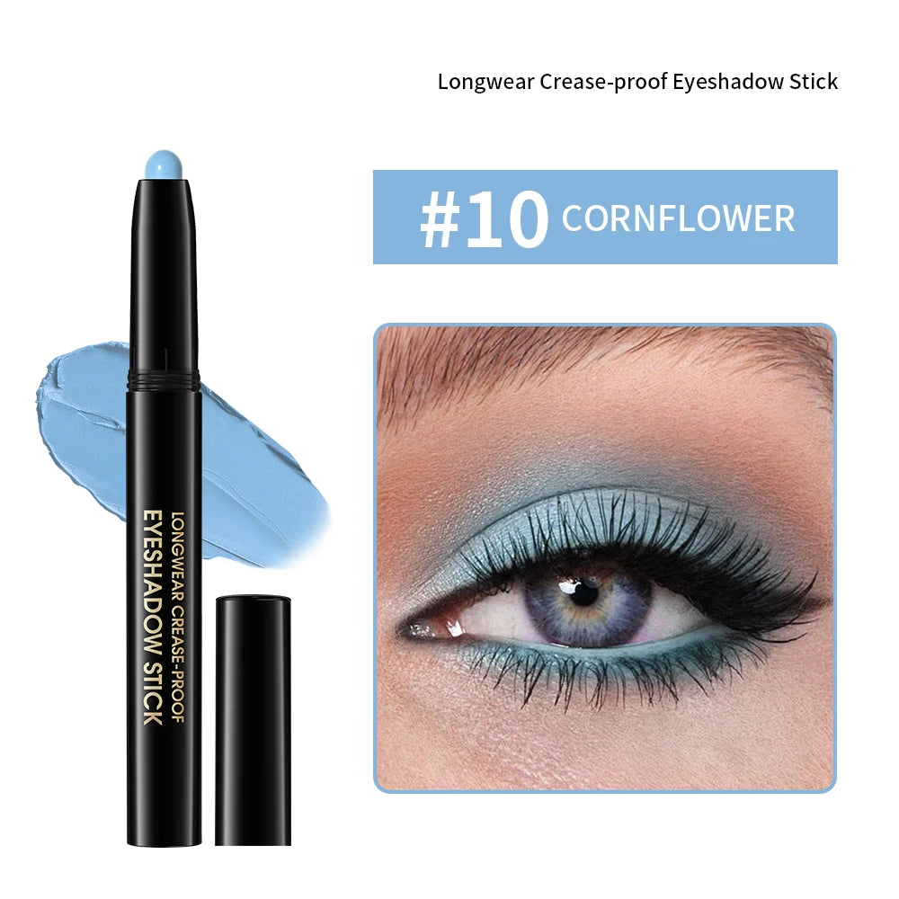 Eyeshadow Stick Highlighter Brightening Pen with Pearly Glitter & Matte Finish Shadow Eyeshadow Pencil Crayon Eyeliner Cosmetic