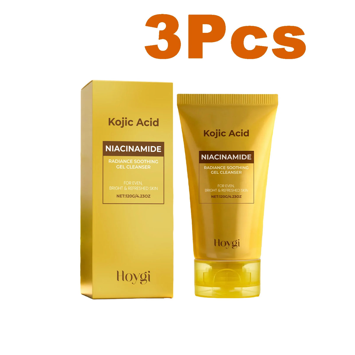 Kojic Acid & Niacinamide Face Wash Brightening Facial Cleanser for Dark Spots & Glowing Skin Evens Skin Tone Acne Scar Care