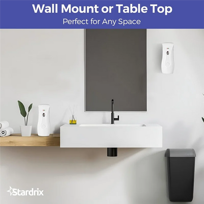A76X-Automatic Air Freshener Dispensers (2Pack), Aerosol Spraying Machines, Wall Mounted Or Freestanding, Adjustable Timer