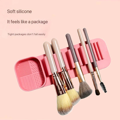 1PC Silicone Washing Bowl Makeup Brush Cleaning Box Make-up Egg Drying Tool Set Powder Puff Washer Sponge Storage Artifact
