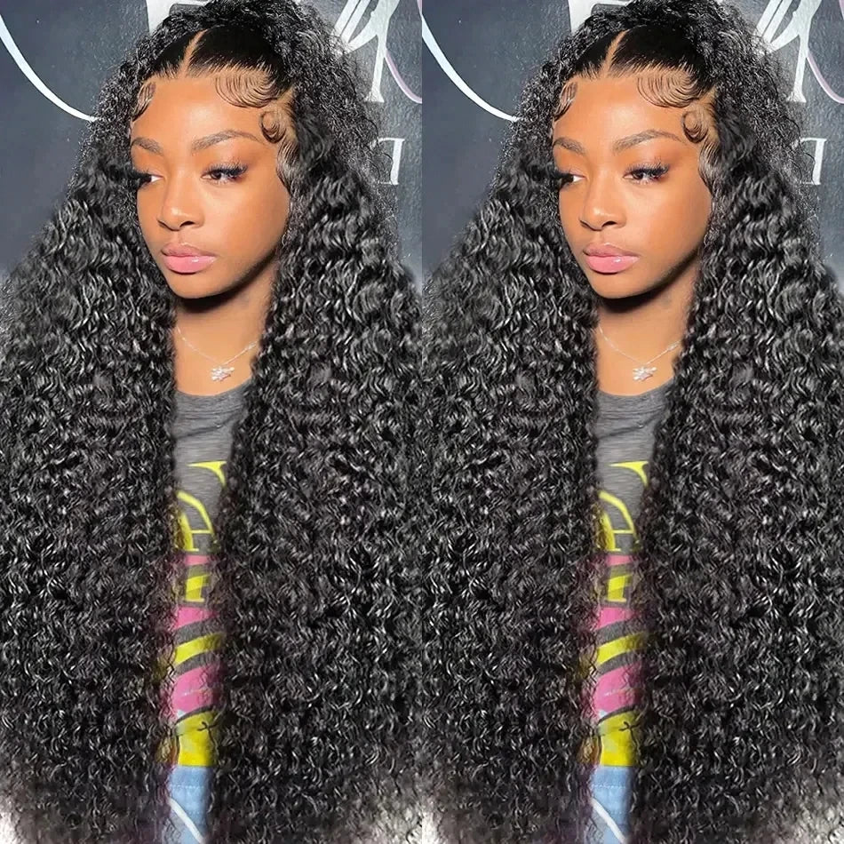 250% Loose Deep Wave 13x6 HD Lace Frontal Wig Brazilian 30 34 Inch Transparent 13x4 Curly Lace Frontal Human Hair Wigs For Women