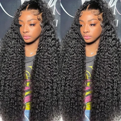 250% Loose Deep Wave 13x6 HD Lace Frontal Wig Brazilian 30 34 Inch Transparent 13x4 Curly Lace Frontal Human Hair Wigs For Women