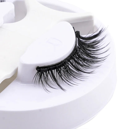 Reusable Magnetic Eyelashes 1 Pair Natural Curly Fluffy Magnetic False Eyelashes No Glue Needed Lashes Makeup with Tweezer Set