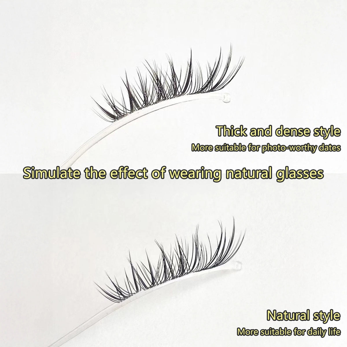 New Chinese Style False Eyelashes Foxes Style Dense Single Cluster Segmented Natural Wispy Lash Enlarge Eyes Perfect Eye Makeup