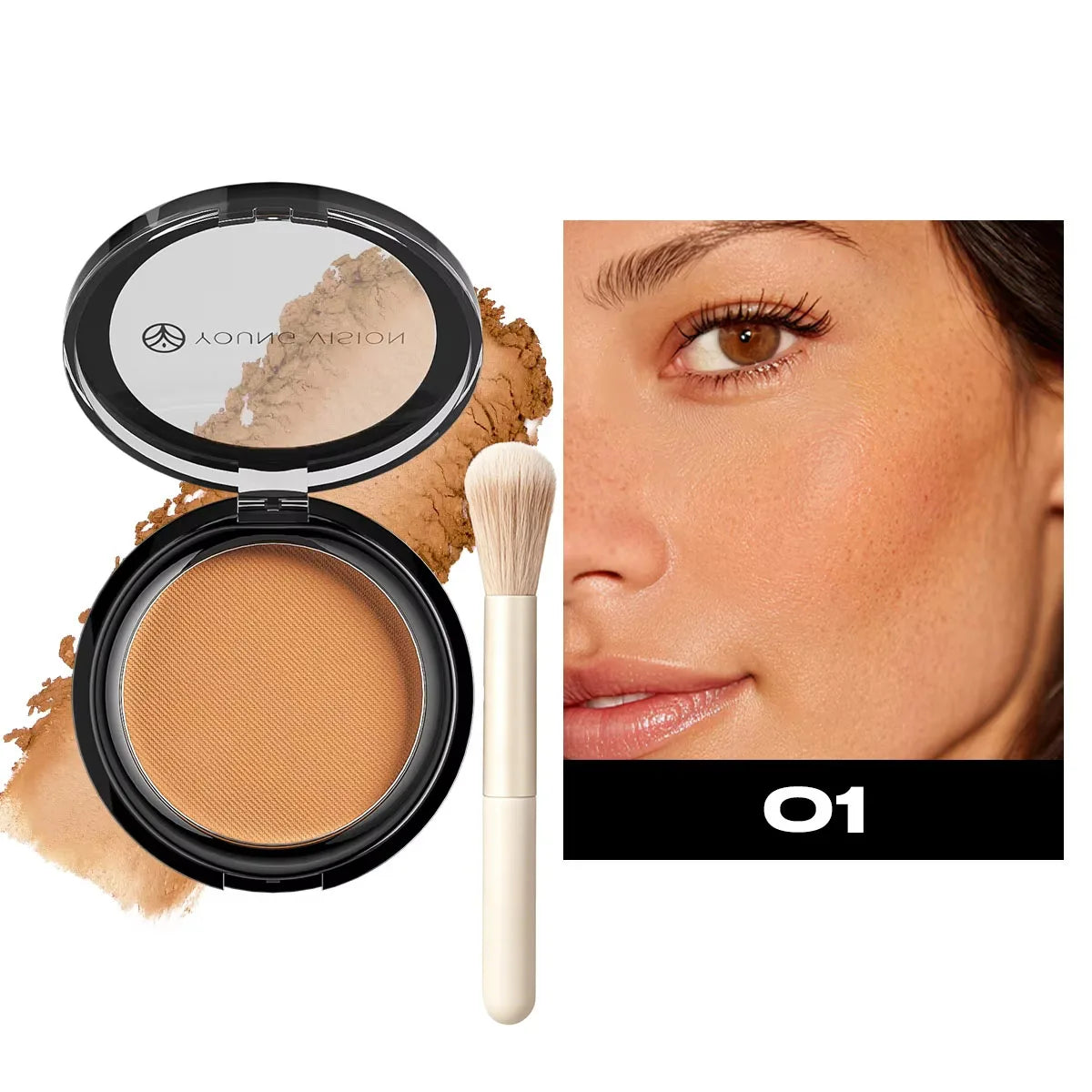 Professional Matte Contour Powder Palette - Long-Lasting Bronzer & Highlighter Makeup Kit for 3D Face Shaping,