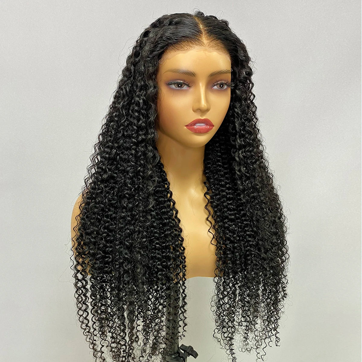 Kinky Curly 6x4 Glueless Lace Wigs Ready To wear Preplucked Kinky Curly Lace Wigs Glueless Afro Curly Human Hair Wigs 20-32"