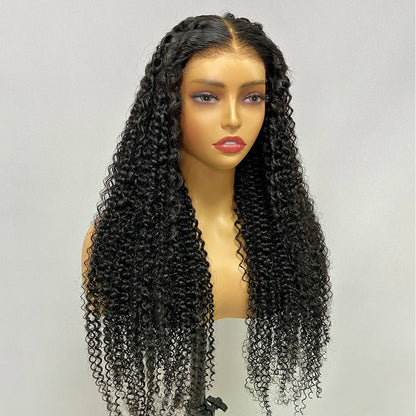 Kinky Curly 6x4 Glueless Lace Wigs Ready To wear Preplucked Kinky Curly Lace Wigs Glueless Afro Curly Human Hair Wigs 20-32"