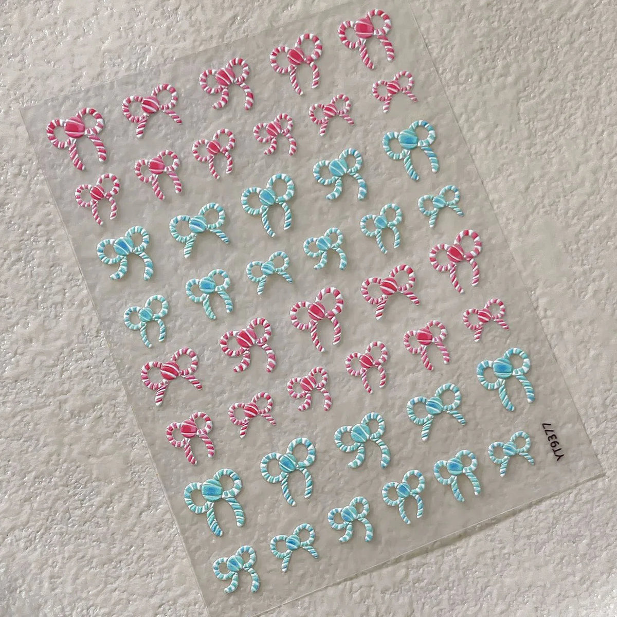 2026 New 5D Embossed Garland/Christmas Tree Nail Stickers White Snowflakes Bow Star Nail Decals Self-Adhesive Xmas Nail Decor