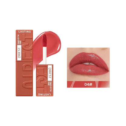 QIBEST 8 Color Watery Lip Gloss Waterproof Long Lasting Mirror Lip Glaze Moisturizing Liquid Lipstick Tint Women Makeup Cosmetic