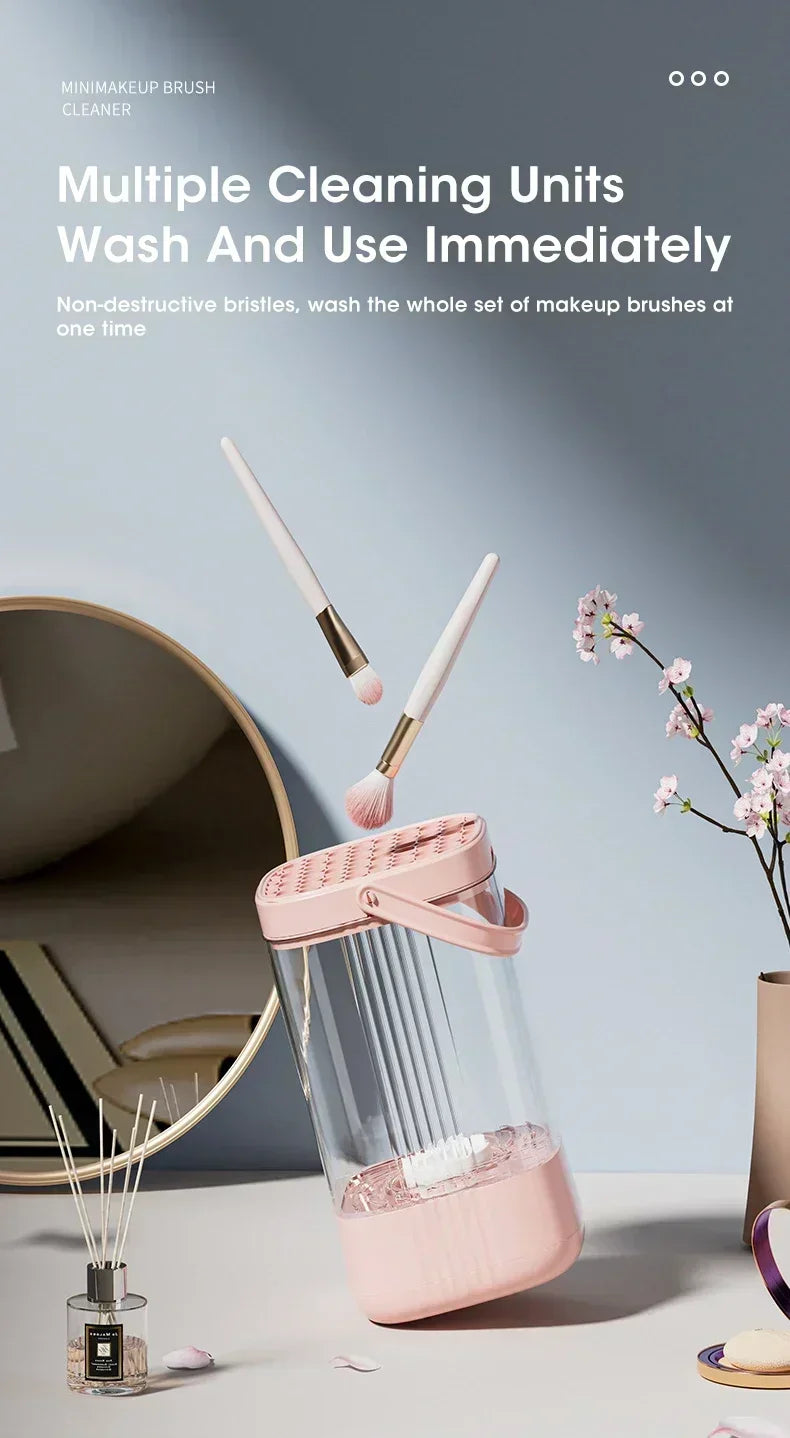 3 In 1 USB Electric Makeup Brush Cleaner Portable Makeup Brushes Lazy Cleaning Brush Tool Automatic Makeup Brush Cleaning