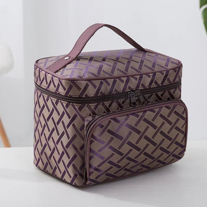 Brand Design New Large Capacity Flower Cosmetic Bag Zipper Cosmetic Box Storage Organizers Travel Toiletry Makeup Bag SZL806