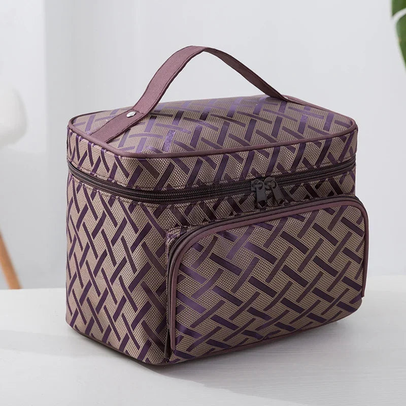 Brand Design New Large Capacity Flower Cosmetic Bag Zipper Cosmetic Box Storage Organizers Travel Toiletry Makeup Bag SZL806