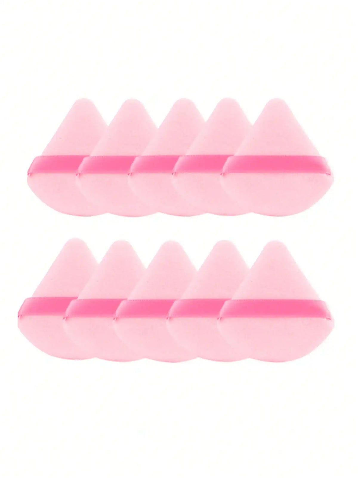 10 Pcs Triangle Velvet Powder Puff Pizza Flours Mini Face Makeup Sponge Cosmetics Washable Lightweight Makeup Tool