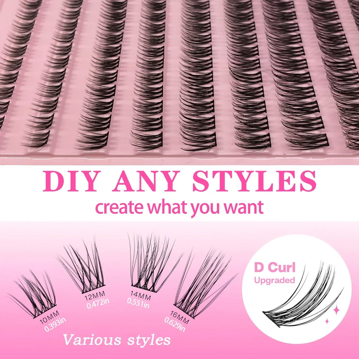120 Clusters of False Eyelashes, 8-16mm, Naturally Slender, Reusable, Perfect for Halloween, Christmas, Valentine's Day Gifts, Wedding Season, and Other Occasions
