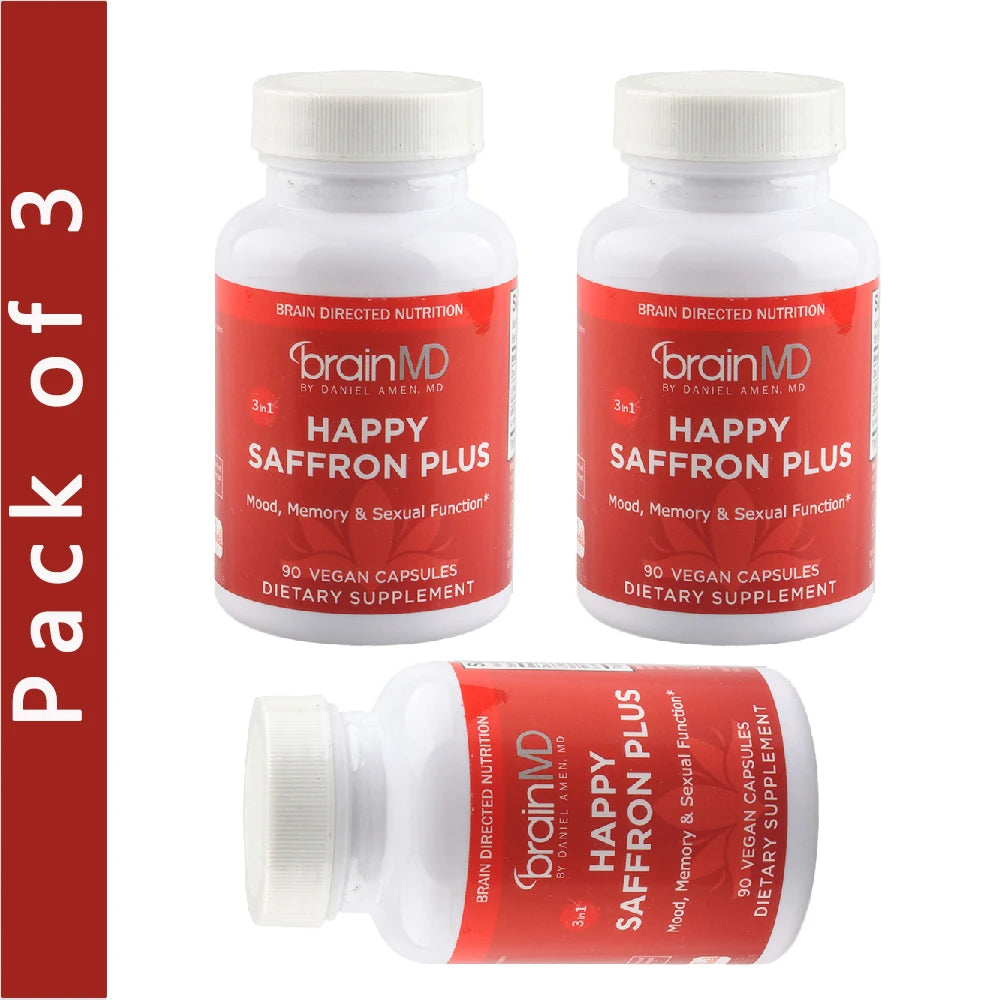 Saffron Supplements for Mood & Focus & Stress - with Saffron Flower Extract, Curcumin & Zinc - Vegan, Gluten Free | 90 Capsules