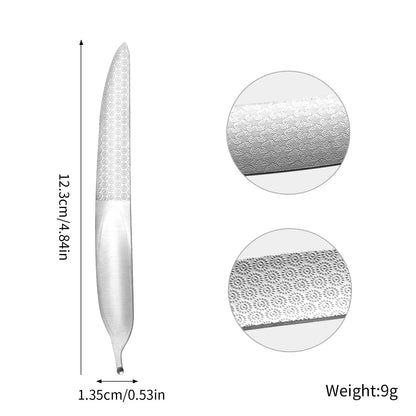 1/2PCS Stainless Steel Nail Files Double Sided Sandpaper For Nail UV Gel Polish Salon Manicure Pedicure Grooming Tools