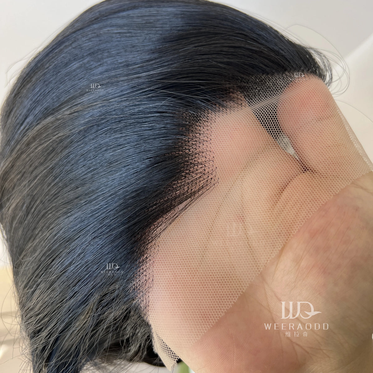 Black Short Hair Wig for Man with A Slicked-back Hairstyle Cosplay 13*4 HD Synthetic Lace Front Wig Short Wigs Frontal Peluca