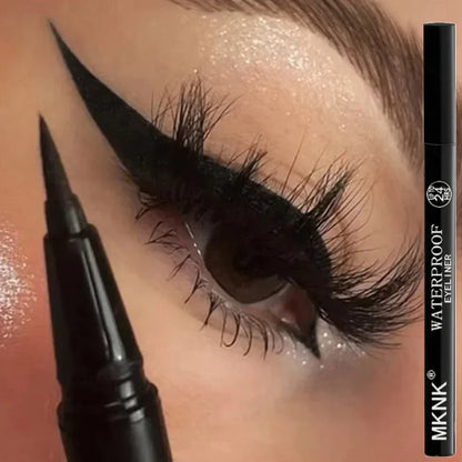 Common Eyeliner for Men and Women Waterproof, Long-lasting, Fast Drying Black Eyeliner Pen Men's Eyeliner Eye Makeup Cosmetics