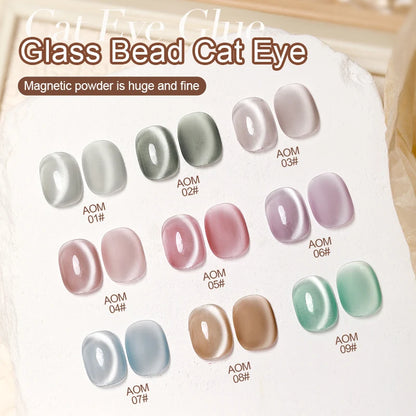 AS 15ml Mint Green Color Cat Magnetic Gel Nail Polish Sparkle Glitter Gel Varnish Semi Permanent for Summer Manicure DIY Gift