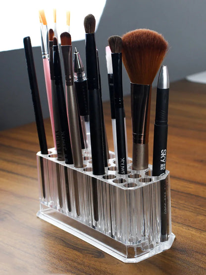 26 Holes Makeup Brush Holder Lipstick Holder Cosmetic Organizer Make up Brush Holder Storage Box Eye Brushes Display Rack Shelf