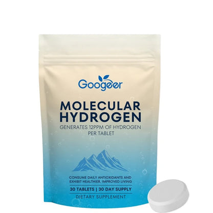 Molecular Hydrogen Tablets 12PPM with 23mg Magnesium for Antioxidant & Brain Energy Support, Daily Cellular Health, 30 Tablets
