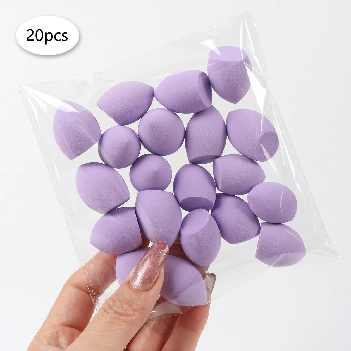 20pcs Mini Finger Puff Beauty Cosmetic Foundation Cosmetic Sponge Makeup Blender Suitable for Cream & Powder Concealer