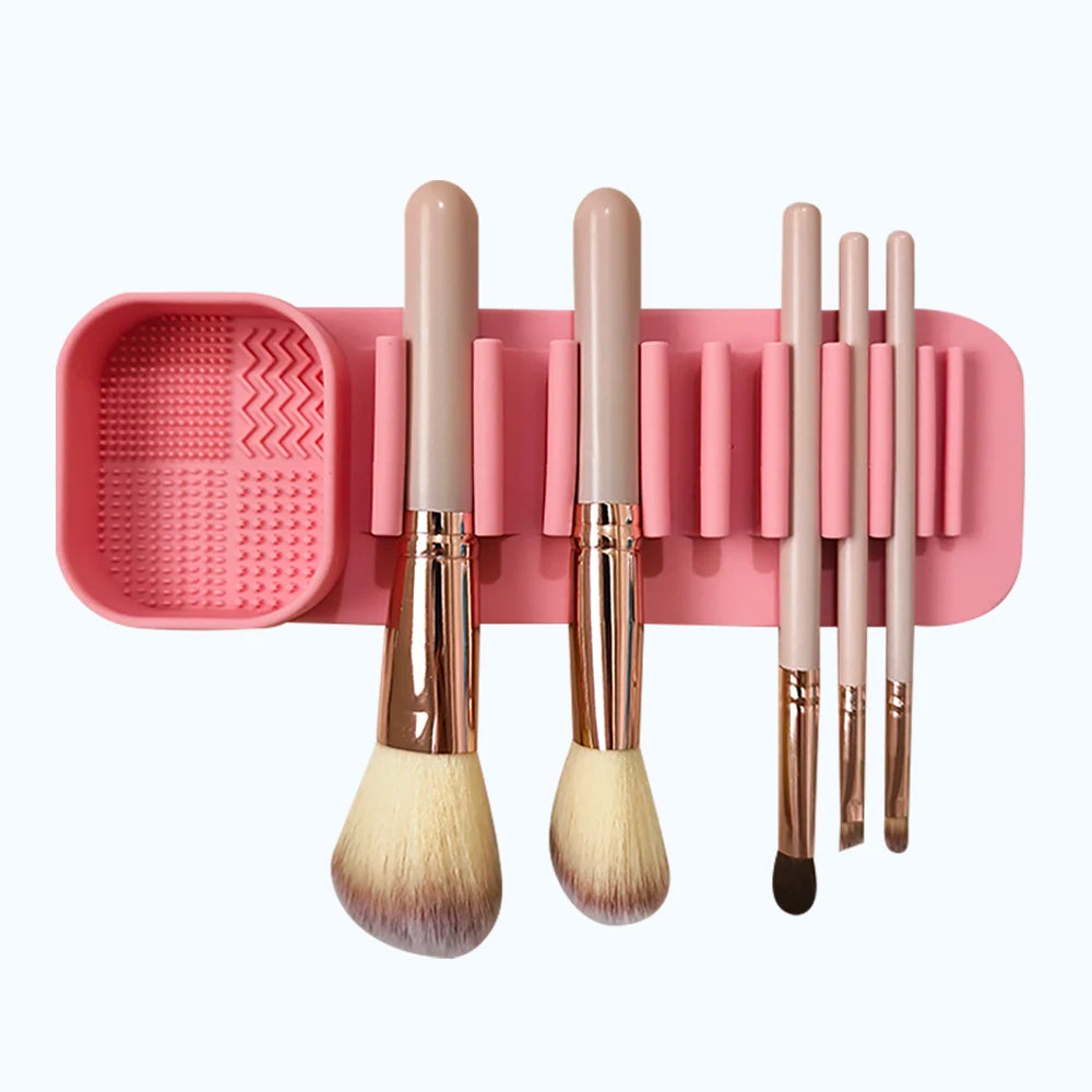 1PC Silicone Washing Bowl Makeup Brush Cleaning Box Make-up Egg Drying Tool Set Powder Puff Washer Sponge Storage Artifact