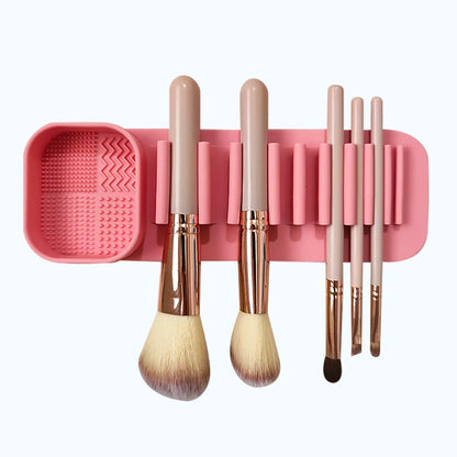 1PC Silicone Washing Bowl Makeup Brush Cleaning Box Make-up Egg Drying Tool Set Powder Puff Washer Sponge Storage Artifact