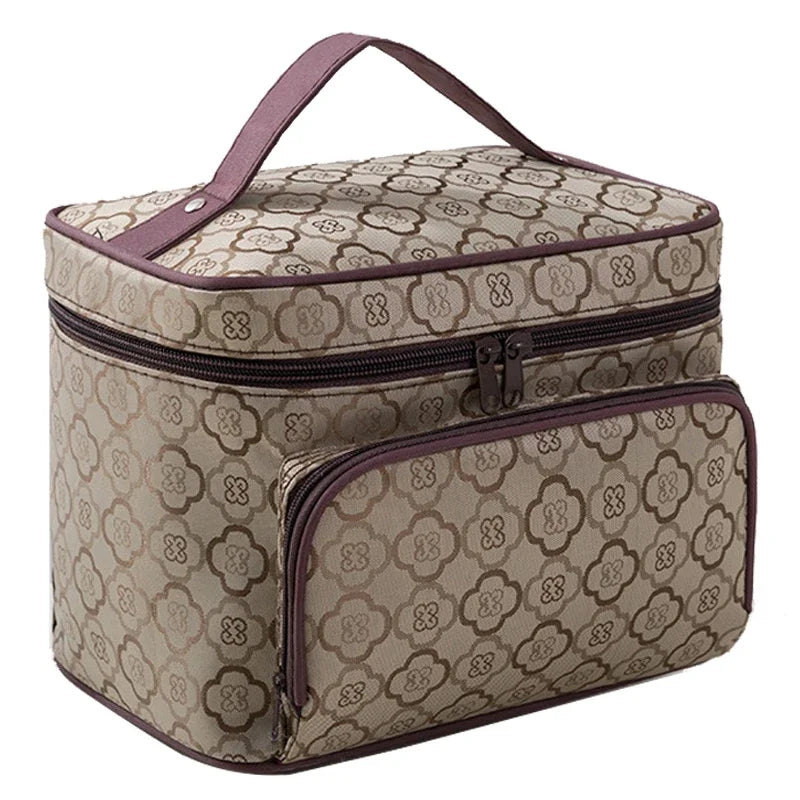 Brand Design New Large Capacity Flower Cosmetic Bag Zipper Cosmetic Box Storage Organizers Travel Toiletry Makeup Bag SZL806
