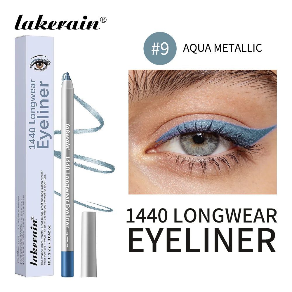 Christmas Cold Tone Eye Makeup Set Gel Glitter Stick Eyeliner Pencil Mascara Waterproof Long Lasting Smudge Proof for Party Gift