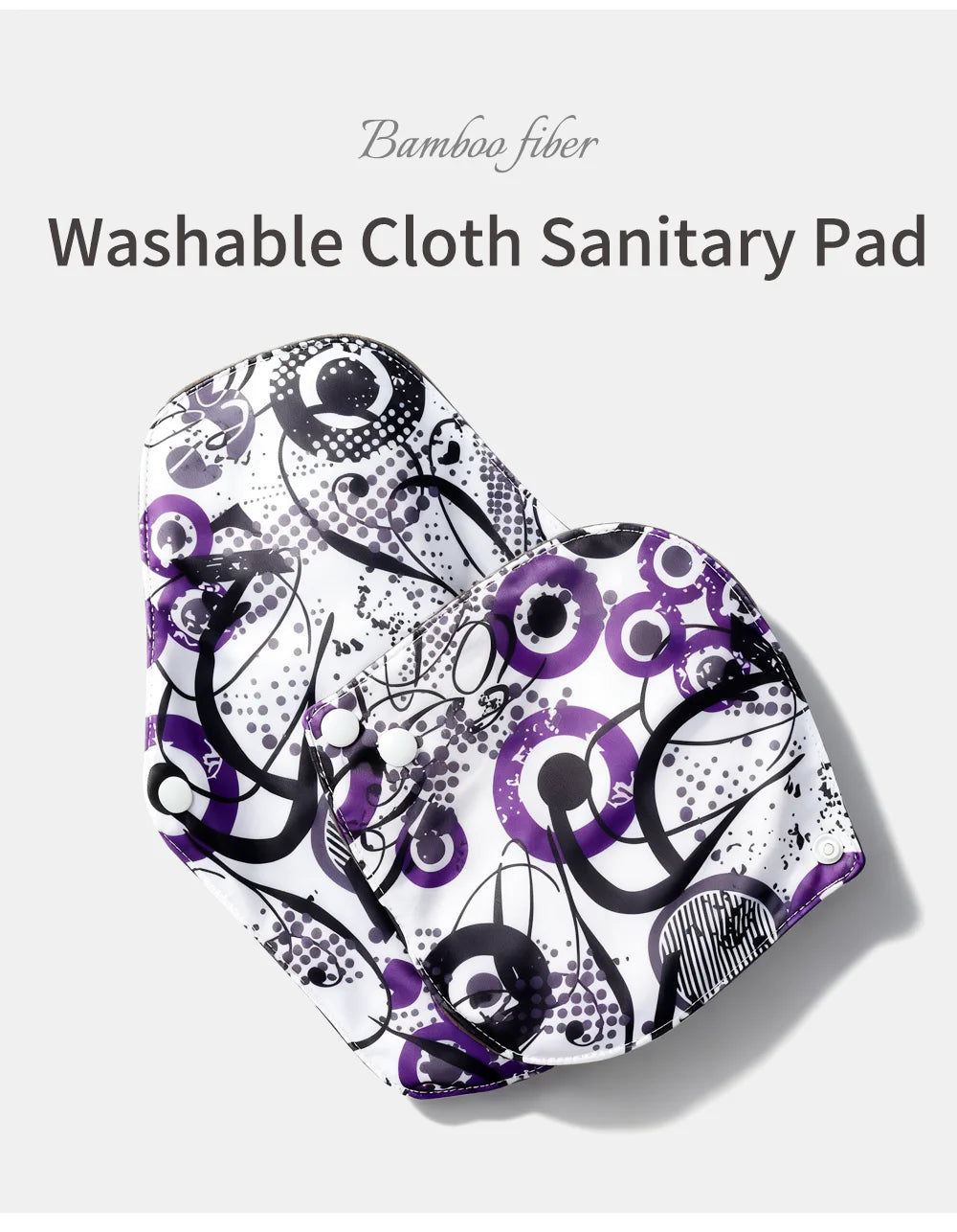 10Pcs Mixed 3 Sizes Reusable Cloth Menstrual Pads with Storage Bag, Washable Soft Sanitary Napkins Set.