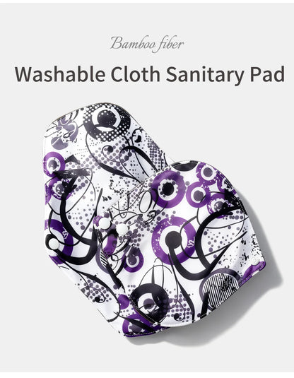 10Pcs Mixed 3 Sizes Reusable Cloth Menstrual Pads with Storage Bag, Washable Soft Sanitary Napkins Set.