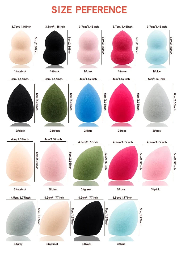 1Pc Cosmetic Puff Powder Puff Smooth Women's Makeup Foundation Sponge Beauty To Make Up Tools & Accessories Water-drop Shape