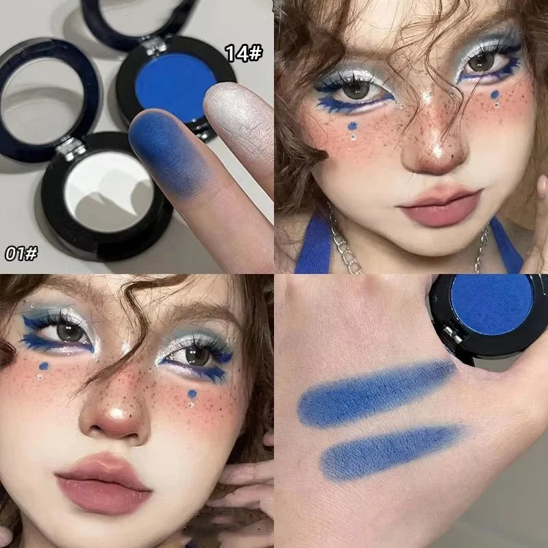 Eyeshadow Matte Red Black White Brighten Highlighter Eye Shadow Palette Lasting Shimmer Highly Pigmented Monochrome Eyes Makeup