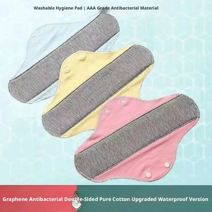 4 Pieces Reusable Graphene Incontinence Pads - Leak-Proof, Washable Sanitary Napkin for Elderly Care and Mobility Support