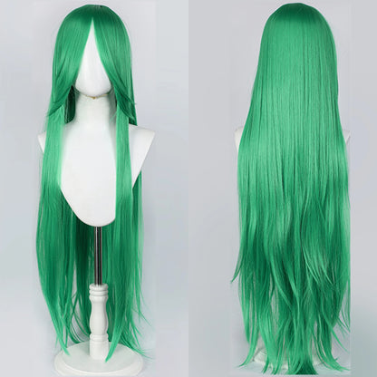 100CM Long Straight Wig With Bangs Synthetic Cosplay Wig For Women Pink Purple Cosplay Wigs for Party For Halloween